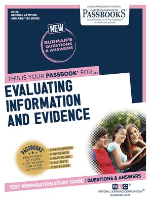cover image of EVALUATING INFORMATION AND EVIDENCE